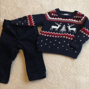 Jack and Janie sweater and cords